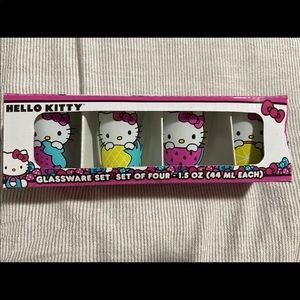 Hello Kitty Shot Glasses Fruit Set of 4 Watermelon Lime Pineapple Strawberry